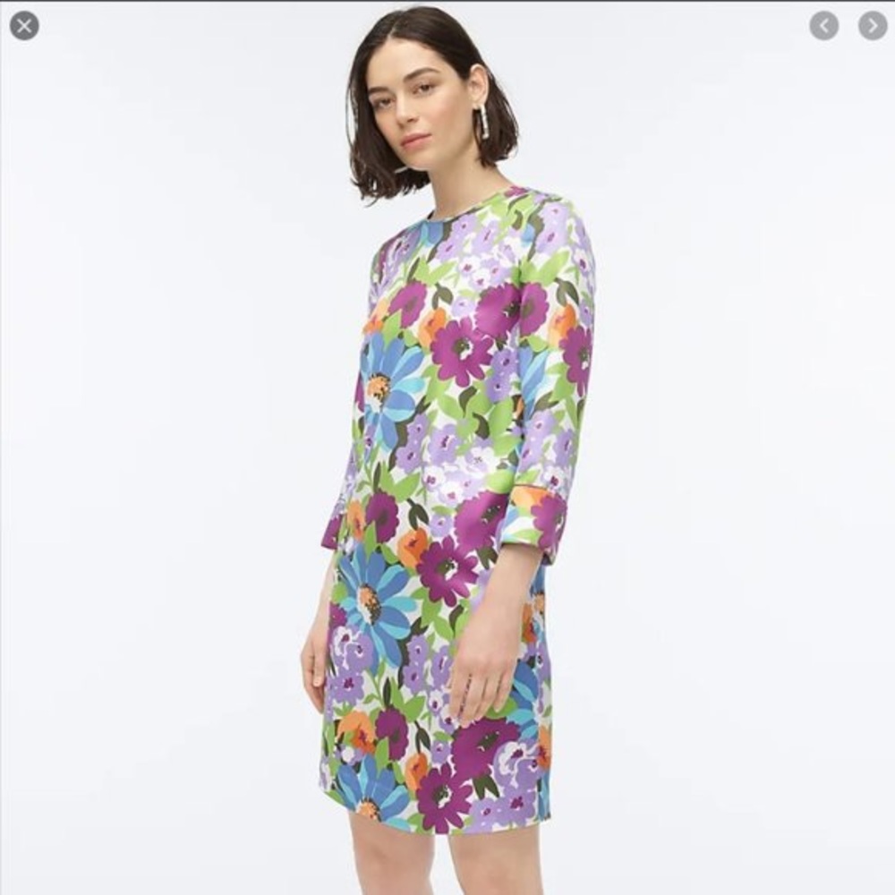 J crew Collection shift dress in signature floral‎